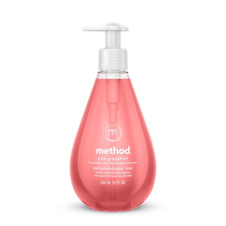 METHOD Gel Hand Wash, Pink Grapefruit, 12 oz Pump Bottle, PK6 MTH00039